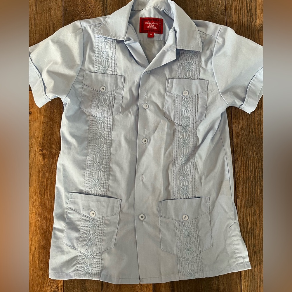 Maximo’s Light Blue Boys Dress Shirt